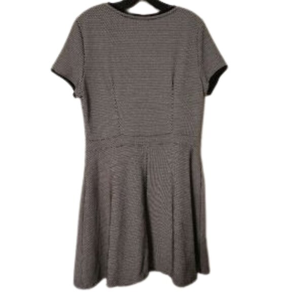 Dex Fit and Flare Midi Dress front zip accent career Size L - Picture 3 of 6